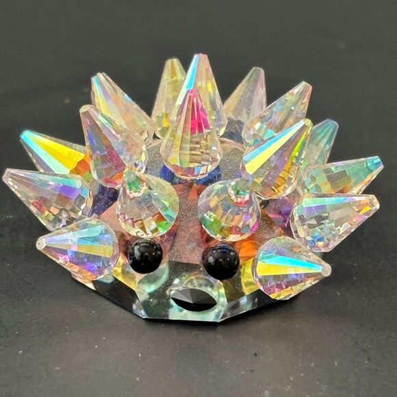 Crystal Lite Iridescent Multicolor Crystal Porcupine Figurine Collectable - Picture 1 of 7